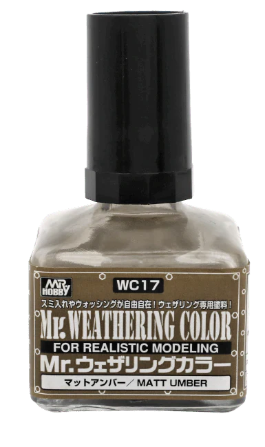 WC17 Matte Umber Weathering Color GSI Creos MR. Hobby 40ml Paint
