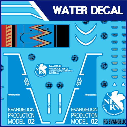 RG EVANGELION UNIT-02 WATER DECAL