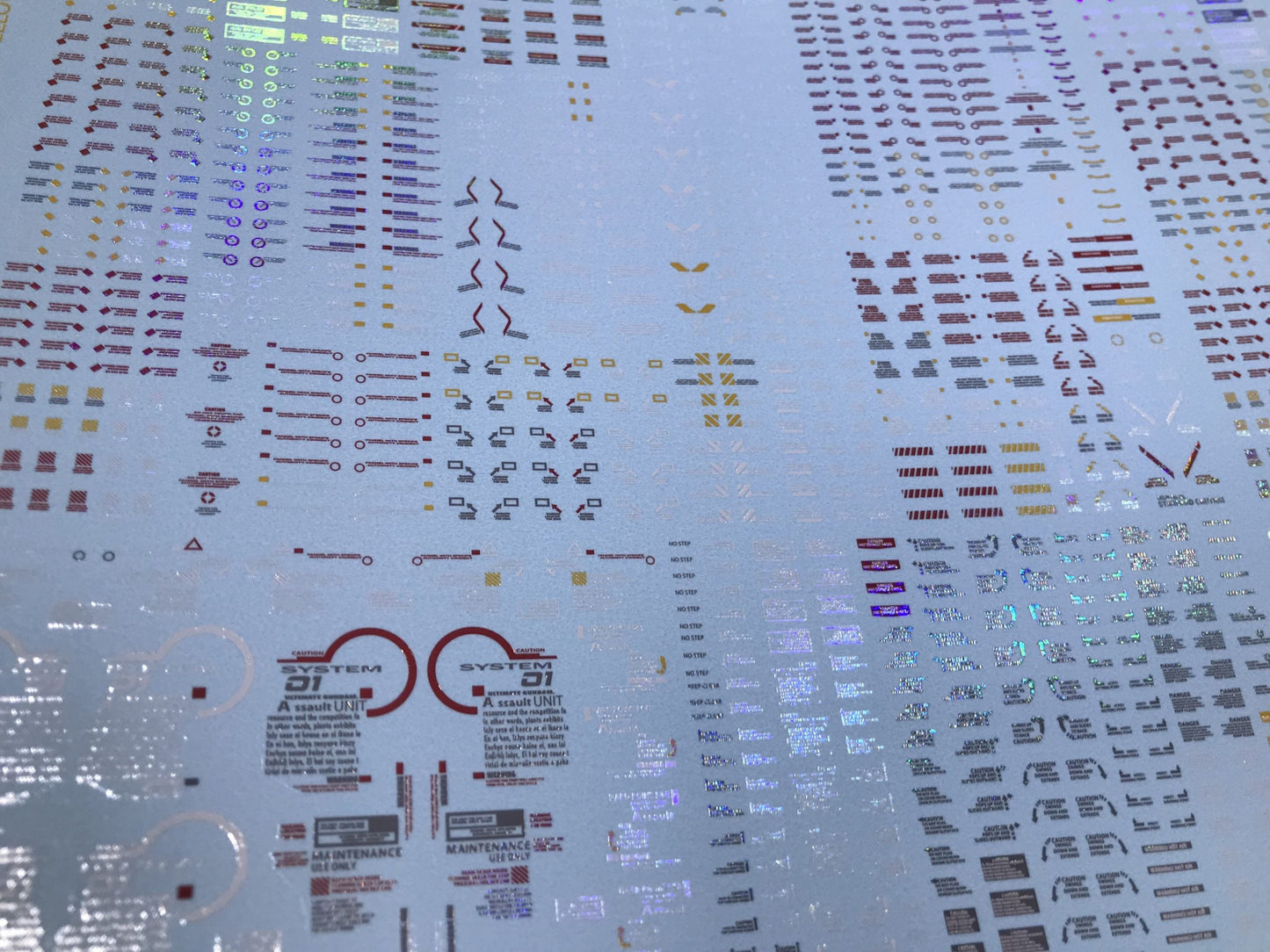 CAUTION 3 kinds collection HOLOGRAM WATER DECAL