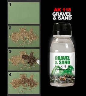 AK Interactive Gravel & Sand Fixer 100ml Bottle