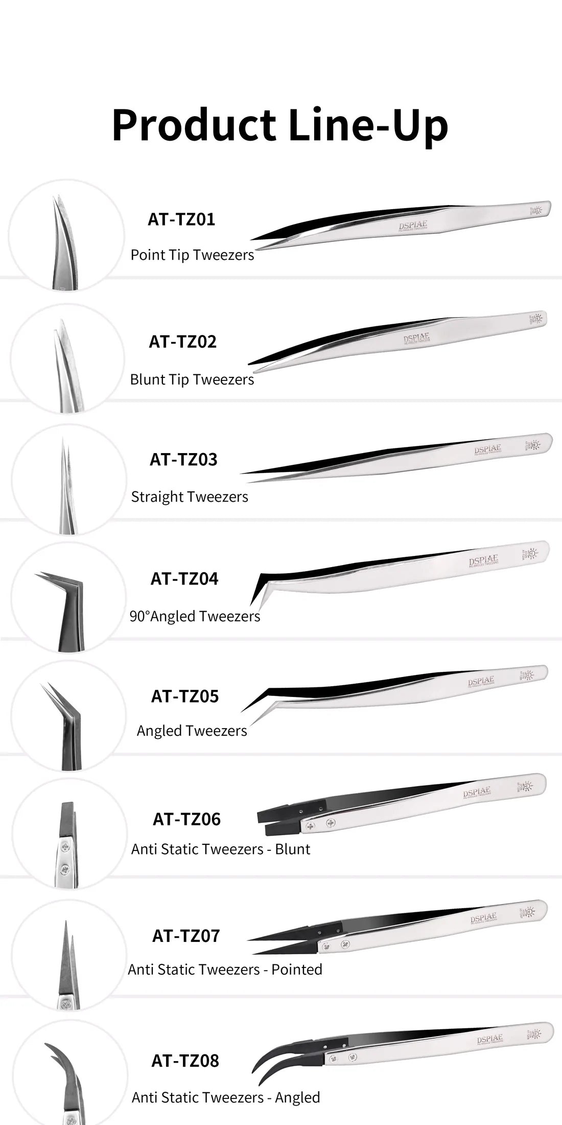 DSPIAE AT-TZ 01-08 Tweezers