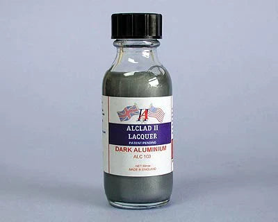ALC-103 Alclad II Lacquer Dark Aluminum 1 oz. Bottle