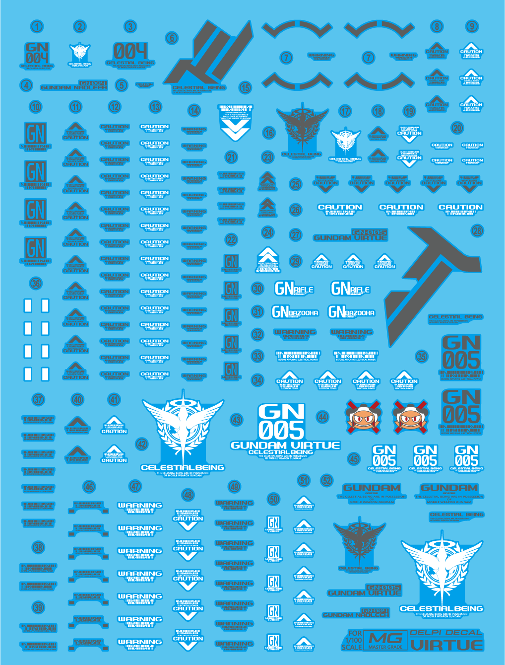 MG VIRTUE WATER DECAL