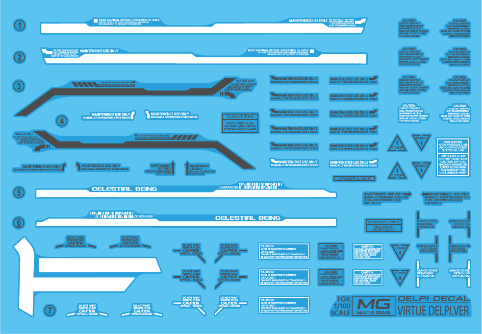 MG VIRTUE WATER DECAL
