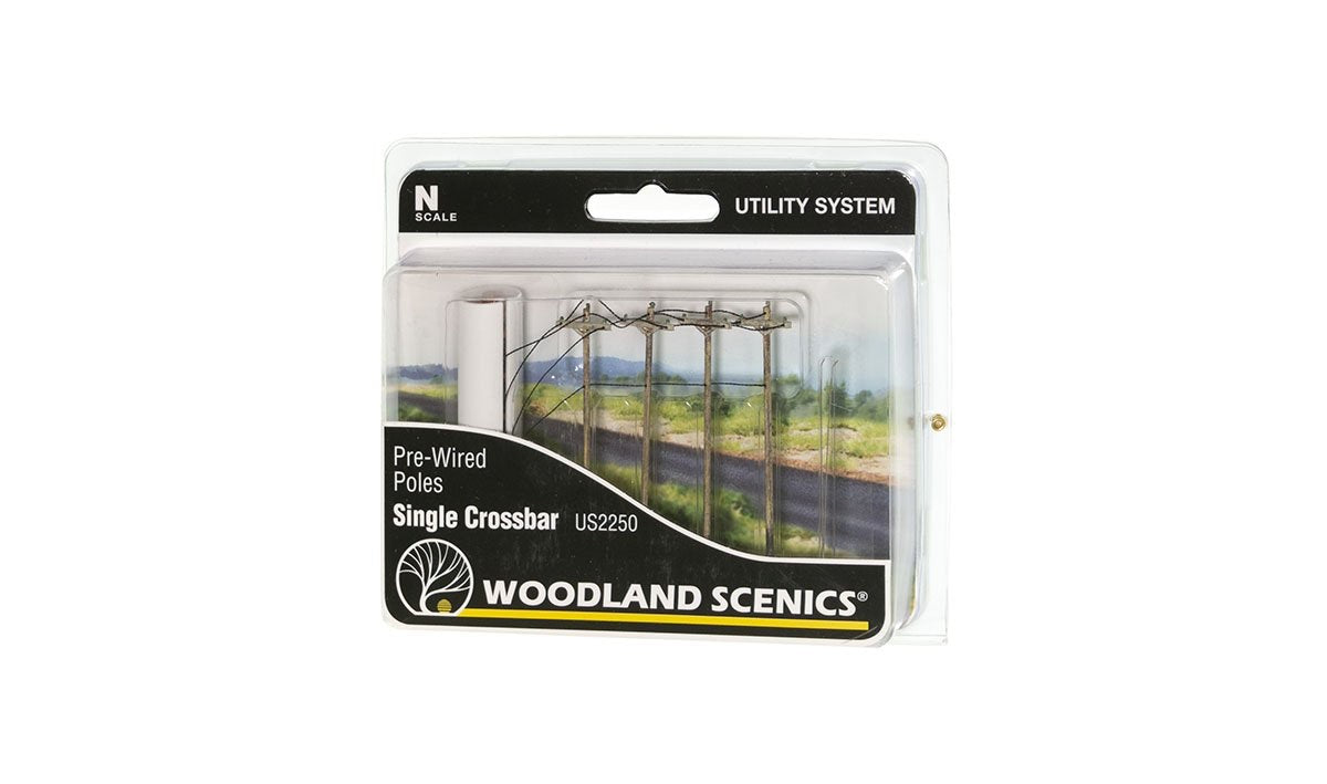 N Single Crossbar Pre-Wired Poles (4)