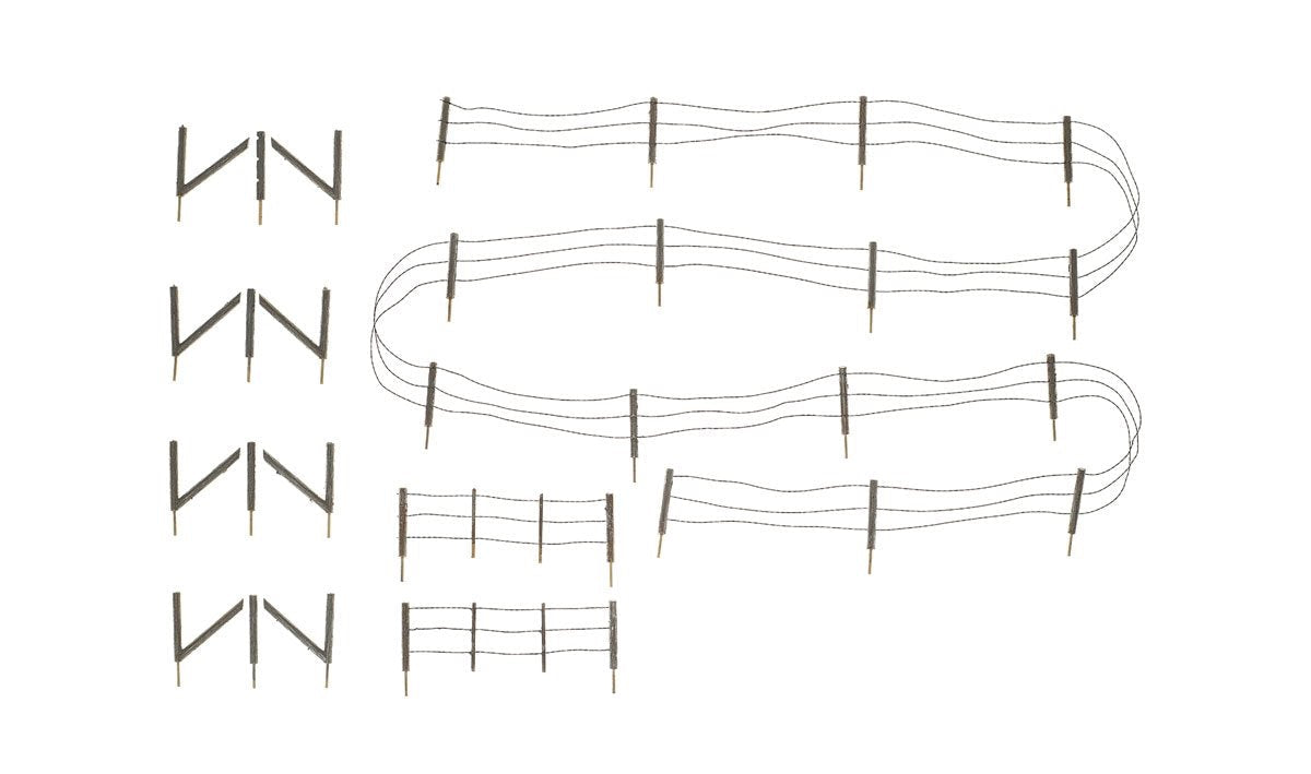 Barbed Wire Fence - N Scale (15pcs)