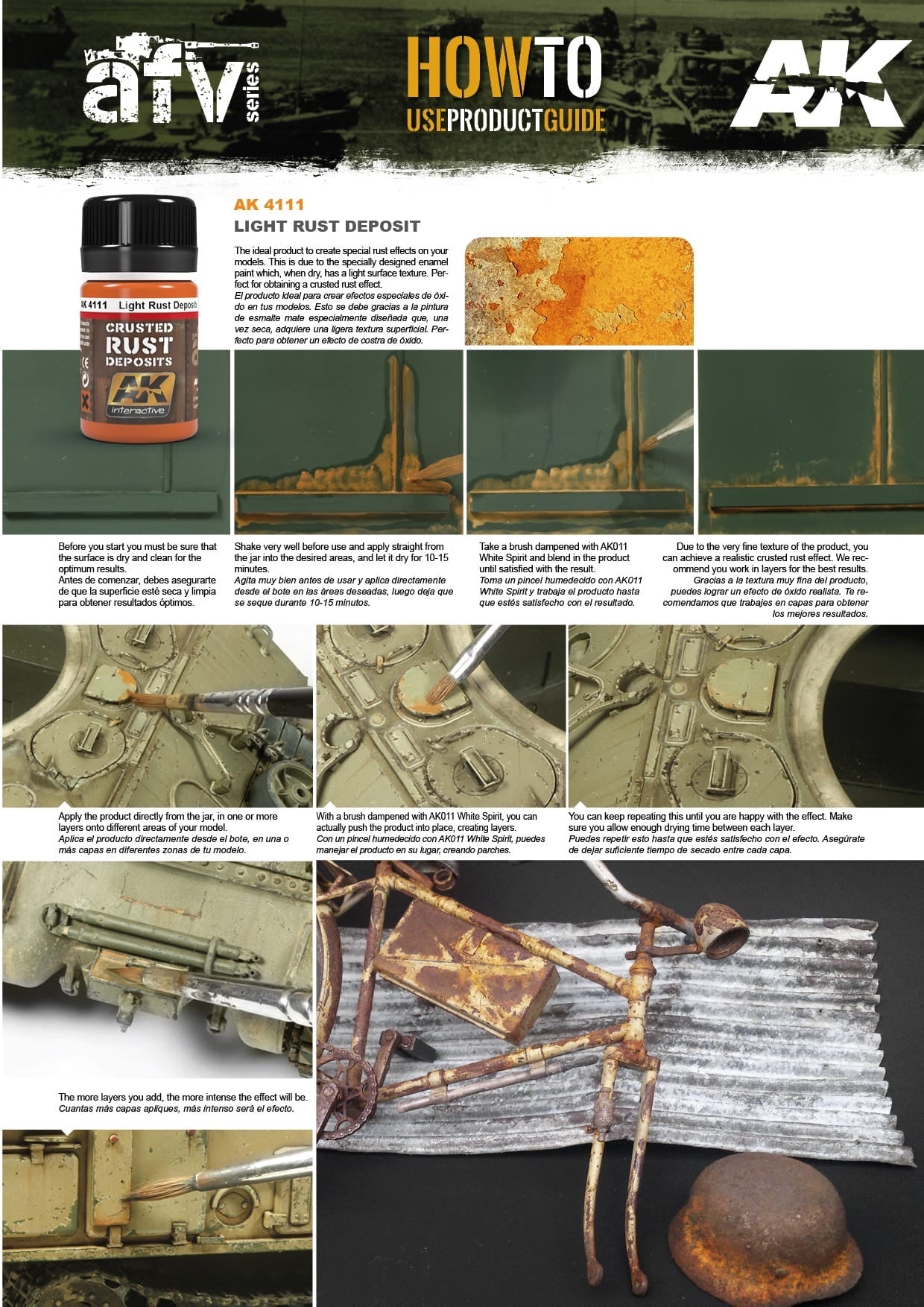 AK Light Rust Crusted Deposits Enamel Paint 35ml Bottle