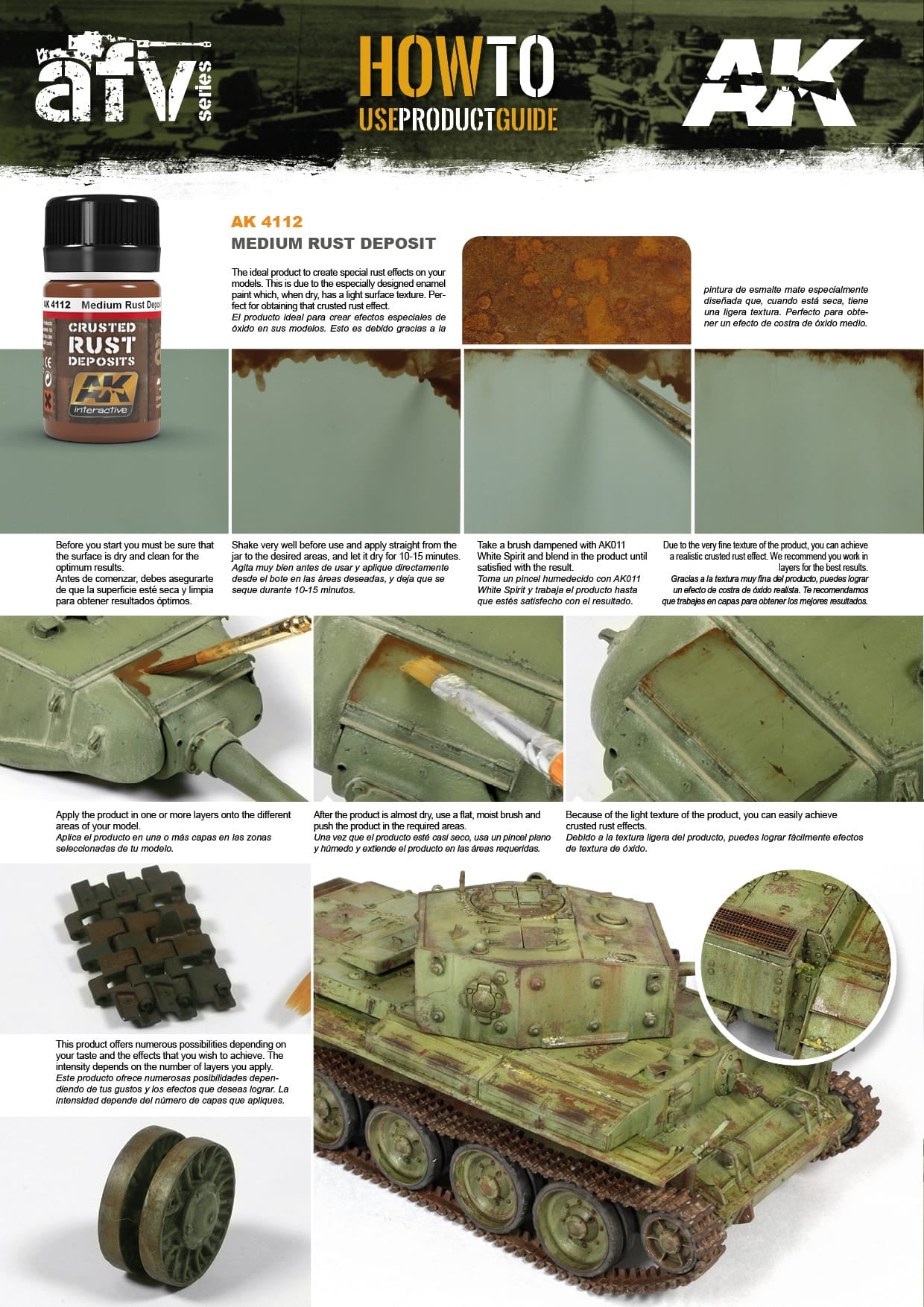 AK Medium Rust Crusted Deposits Enamel Paint 35ml Bottle