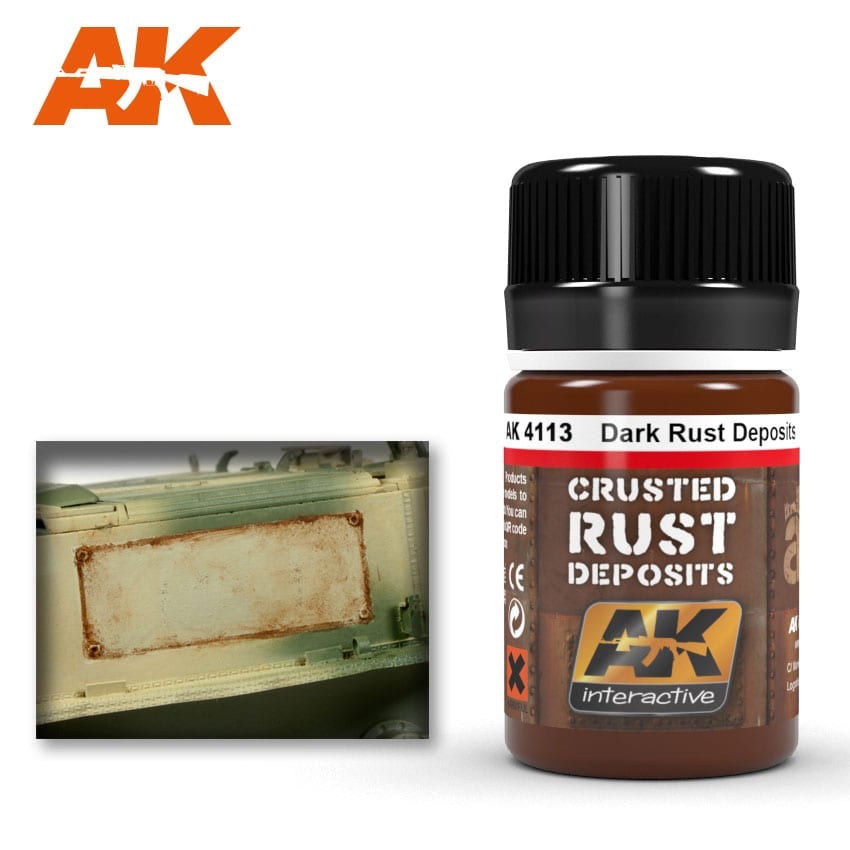 AK Dark Rust Crusted Deposits Enamel Paint 35ml Bottle