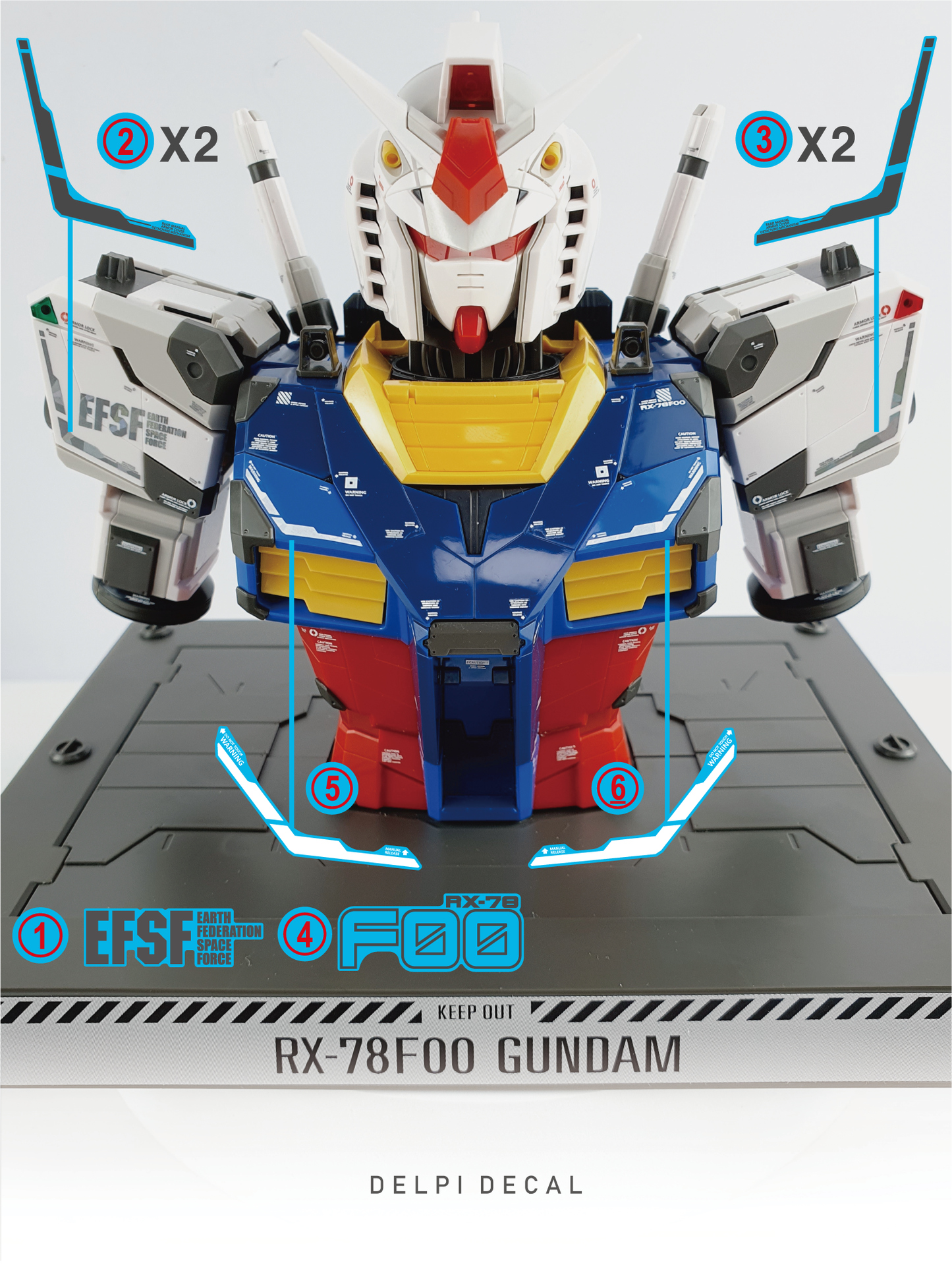 MEGASIZE RX-78F00 WATER DECAL