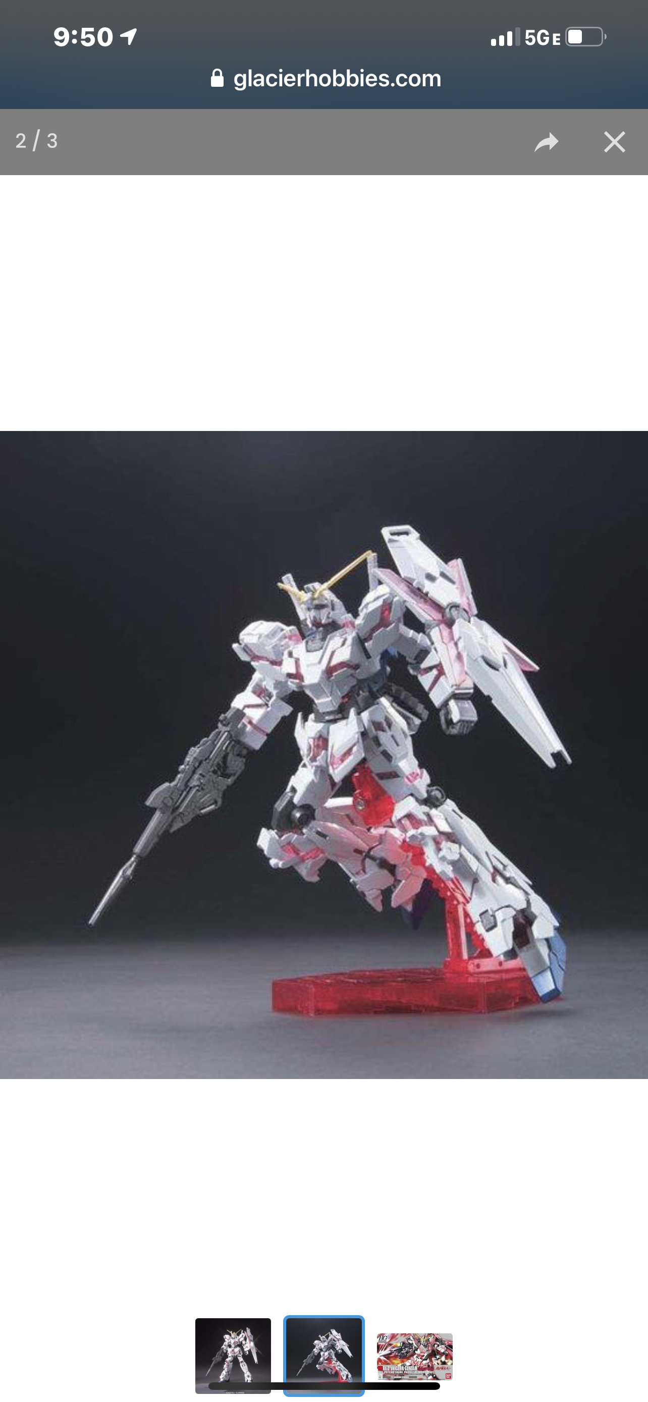 HGUC 1/144 RX-0 Unicorn Gundam (Destroy Mode) Titanium Finish Ver