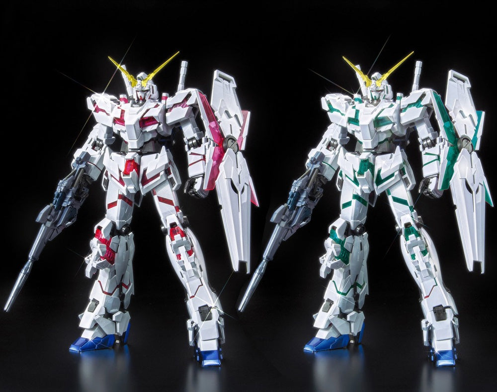 MG RX-0 Unicorn Gundam (Red or Green Frame Twin Frame Edition) Titanium Finish
