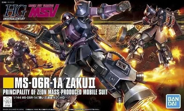 HGUC #151 MS-06R-1A Zaku II (Black Tri-Stars)