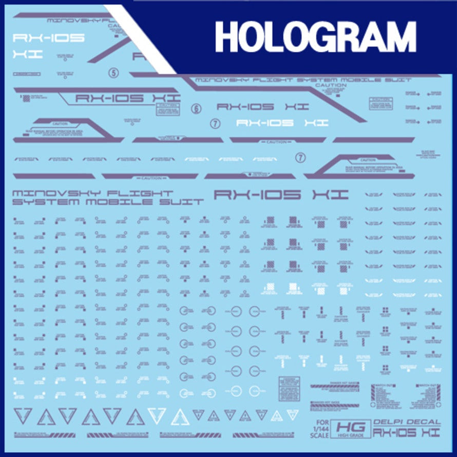 HG RX-105 XI GUNDAM WATER DECAL