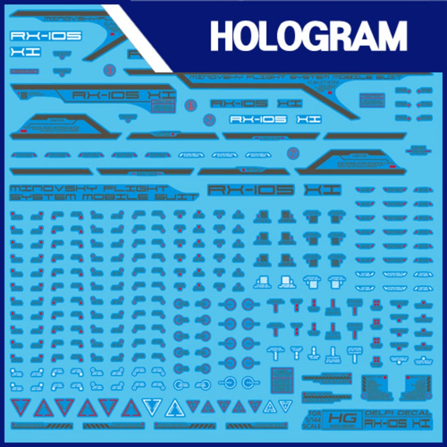 HG RX-105 XI GUNDAM WATER DECAL