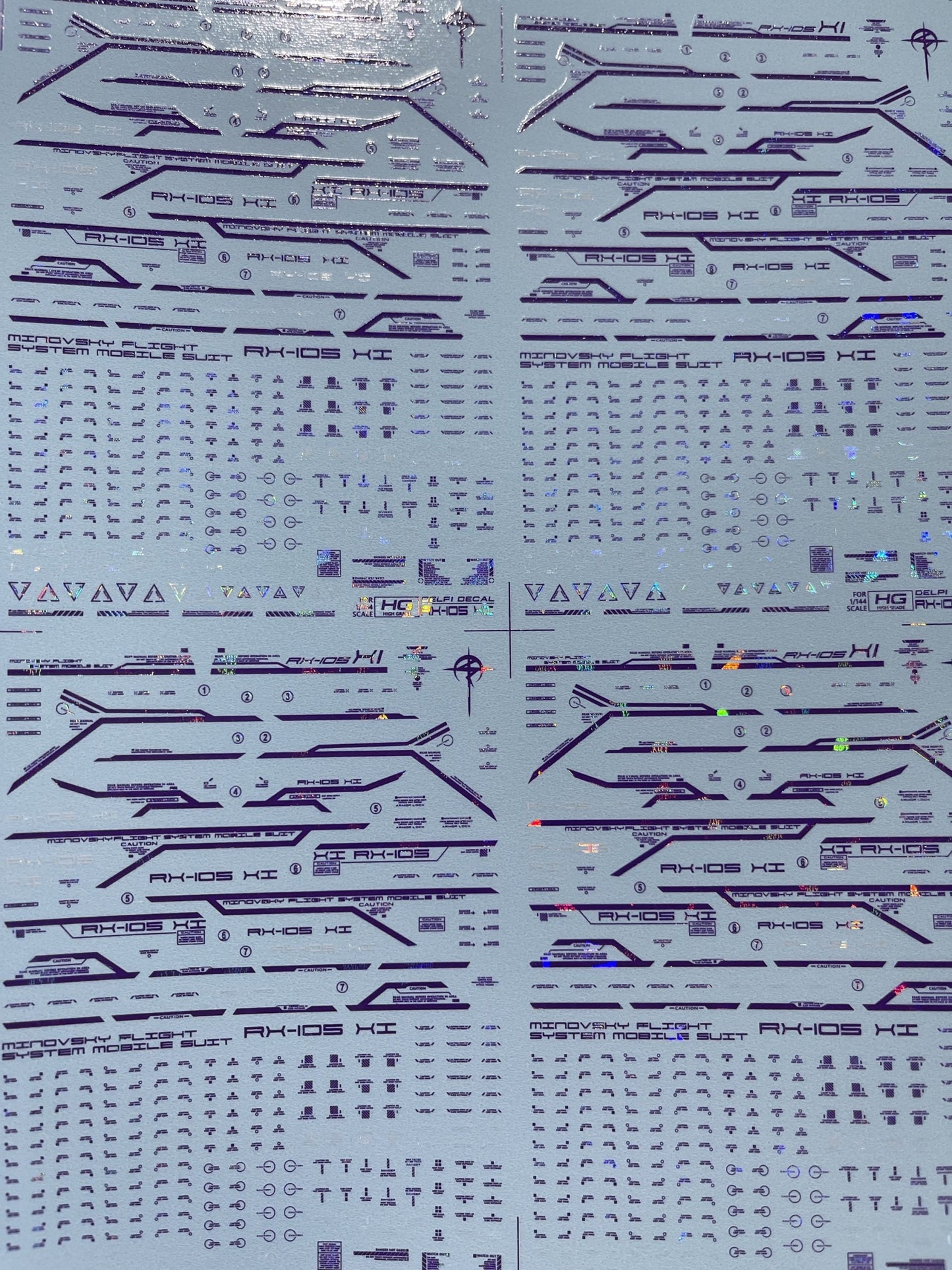 HG RX-105 XI GUNDAM WATER DECAL