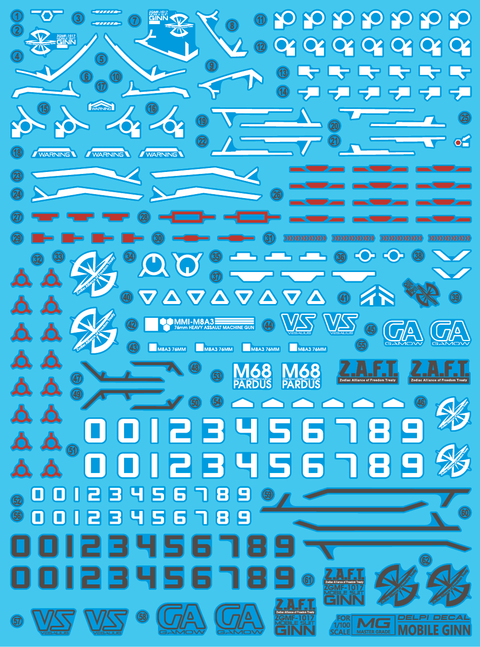 MG MOBILE GINN WATER DECAL