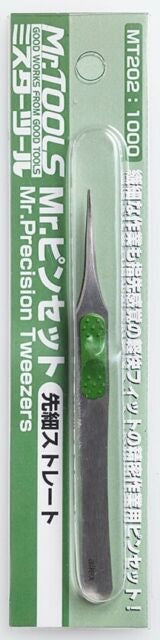 GSI Creos Mr.Hobby MT202 Mr. Precision Tweezers Thin Tip Straight