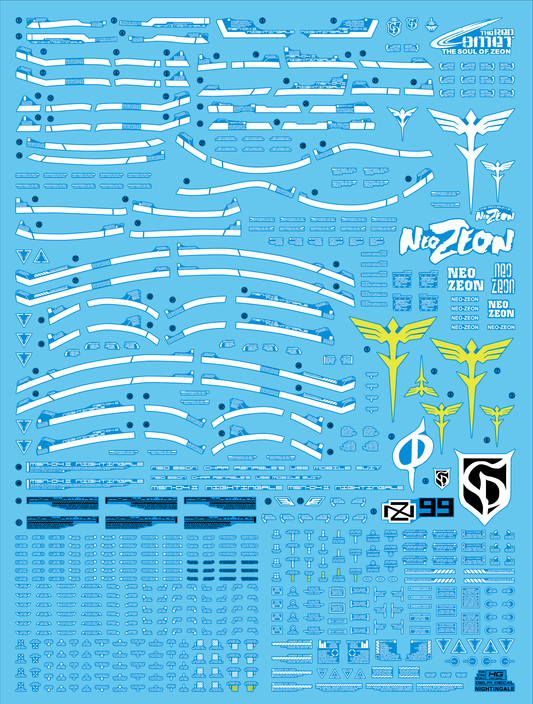 HG NIGHTINGALE WATER DECAL (3 Types)