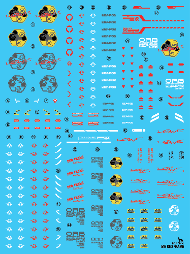 MG ASTRAY RED FRAME WATER DECAL