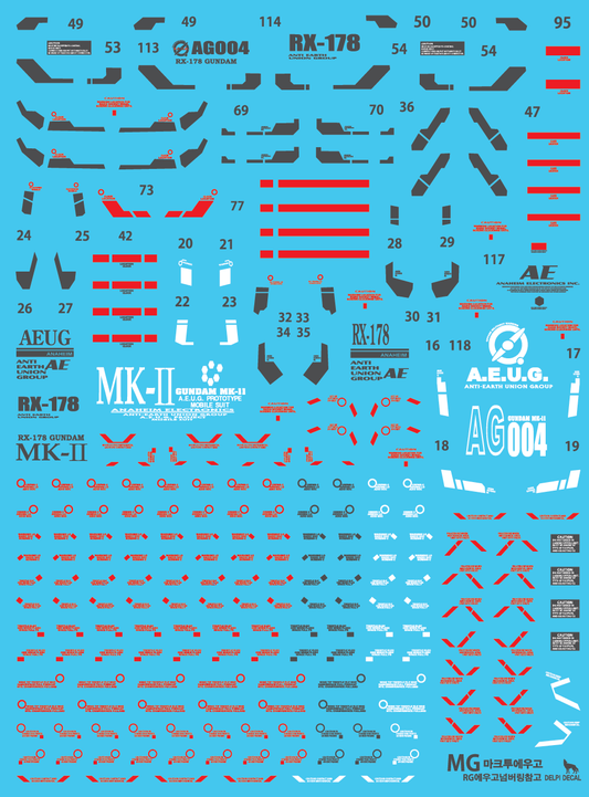 MG Mk-II AEUG Normal WATER DECAL