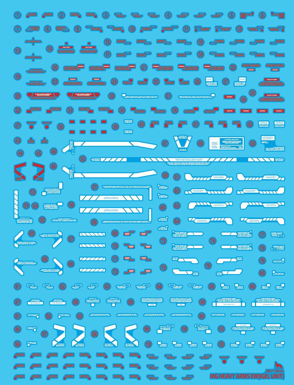 MG Heavyarms IGEL UNIT HOLO (Polygonal patterns) WATER DECALS