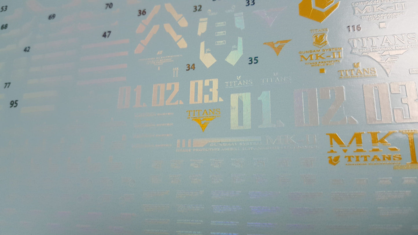 PG Mk-II TITANS HOLO WATER DECAL