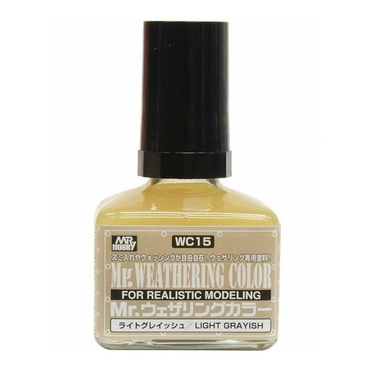 WC15 Light Grayish Weathering Color GSI Creos MR. Hobby 40ml Paint