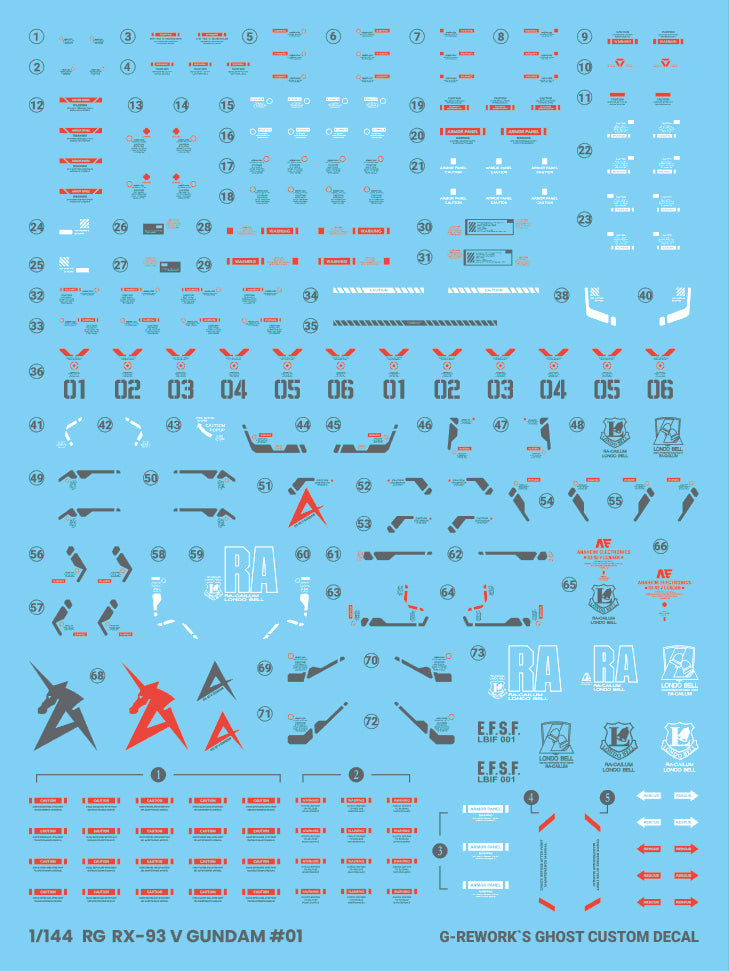 G-REWORK - [RG] RX-93 Nu GUNDAM Water Decal