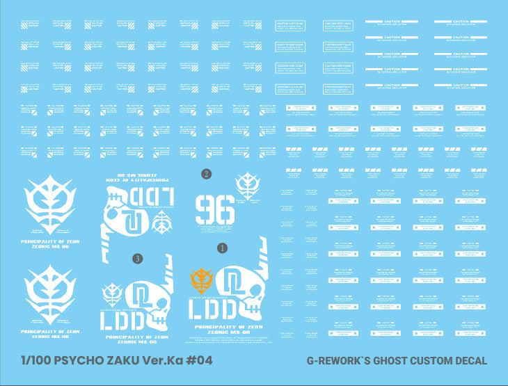 G-REWORK - [MG] PSYCHO ZAKU [THUNDER BOLT Ver.] Water Decal