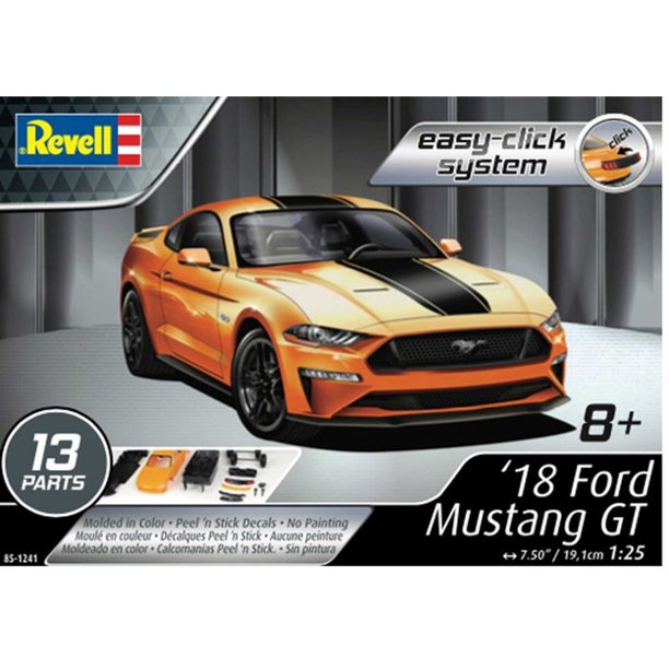 Revell 1:25 2018 Ford Mustang GT Plastic Model Easy-Click Kit