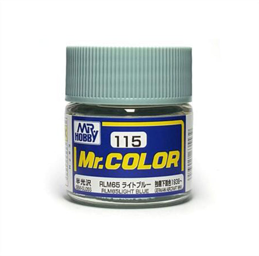 C115 Semi Gloss RLM65 Light Blue 10ml, GSI Mr. Color