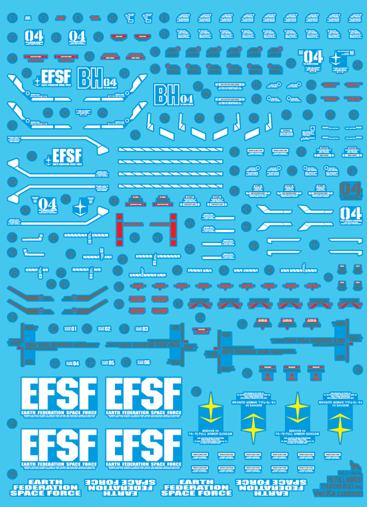 HG FA-78 FULLARMOR THUNDERBOLT (Ver.Ka STYLE)) WATER DECAL