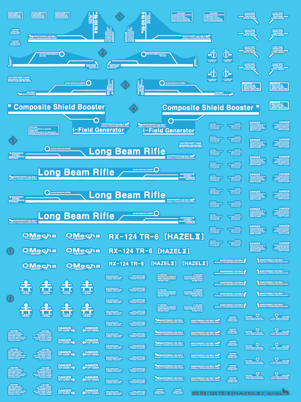 HG HAZEL II WATER DECAL