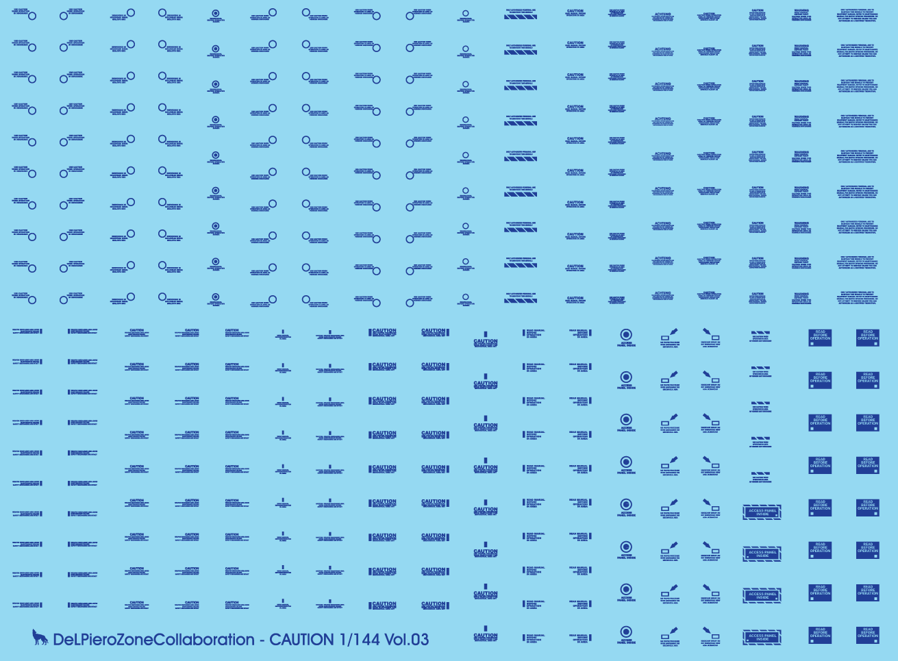 1/144 CAUTION VOL.03 WATER DECAL (BLUE)