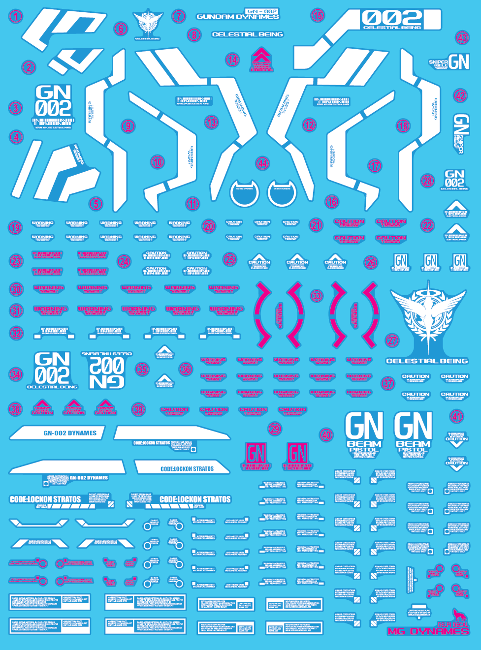 MG DYNAMES Trans-Am WATER DECAL