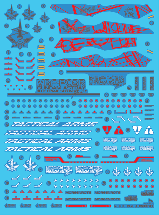 MG Astray Blue Frame Second REVISE WATER DECAL