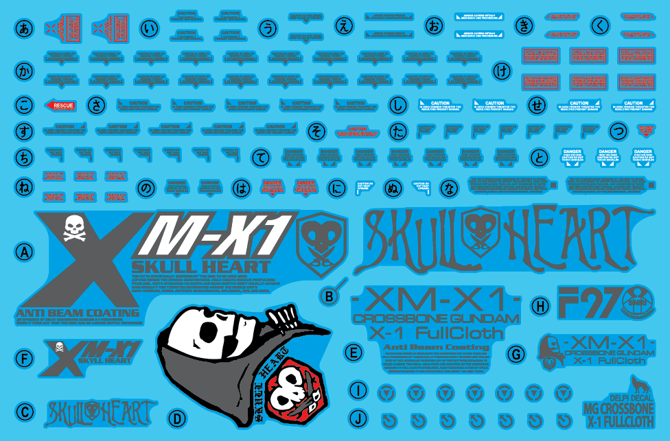 MG CROSSBONE X1 FULL CLOTH WATER DECAL