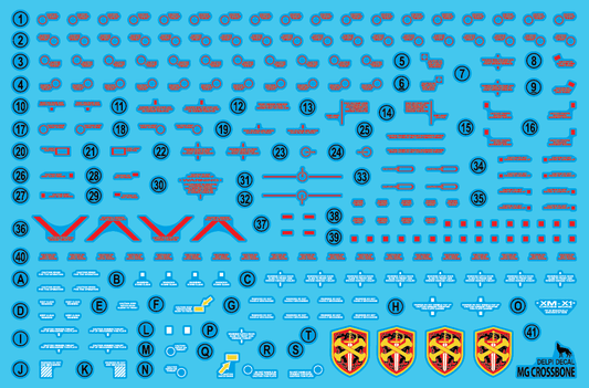MG CROSSBONE WATER DECAL
