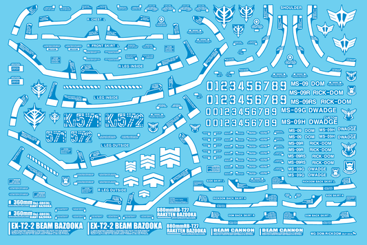 MG DOM / RICKDOM / DWADGE WATER DECAL