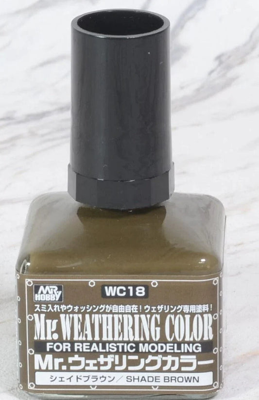 WC18 Shade Brown Weathering Color GSI Creos MR. Hobby 40ml Paint