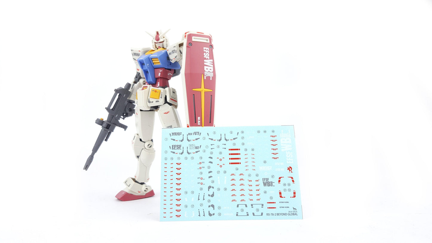 HG RX-78-2 BEYOND GLOBAL WATER DECAL