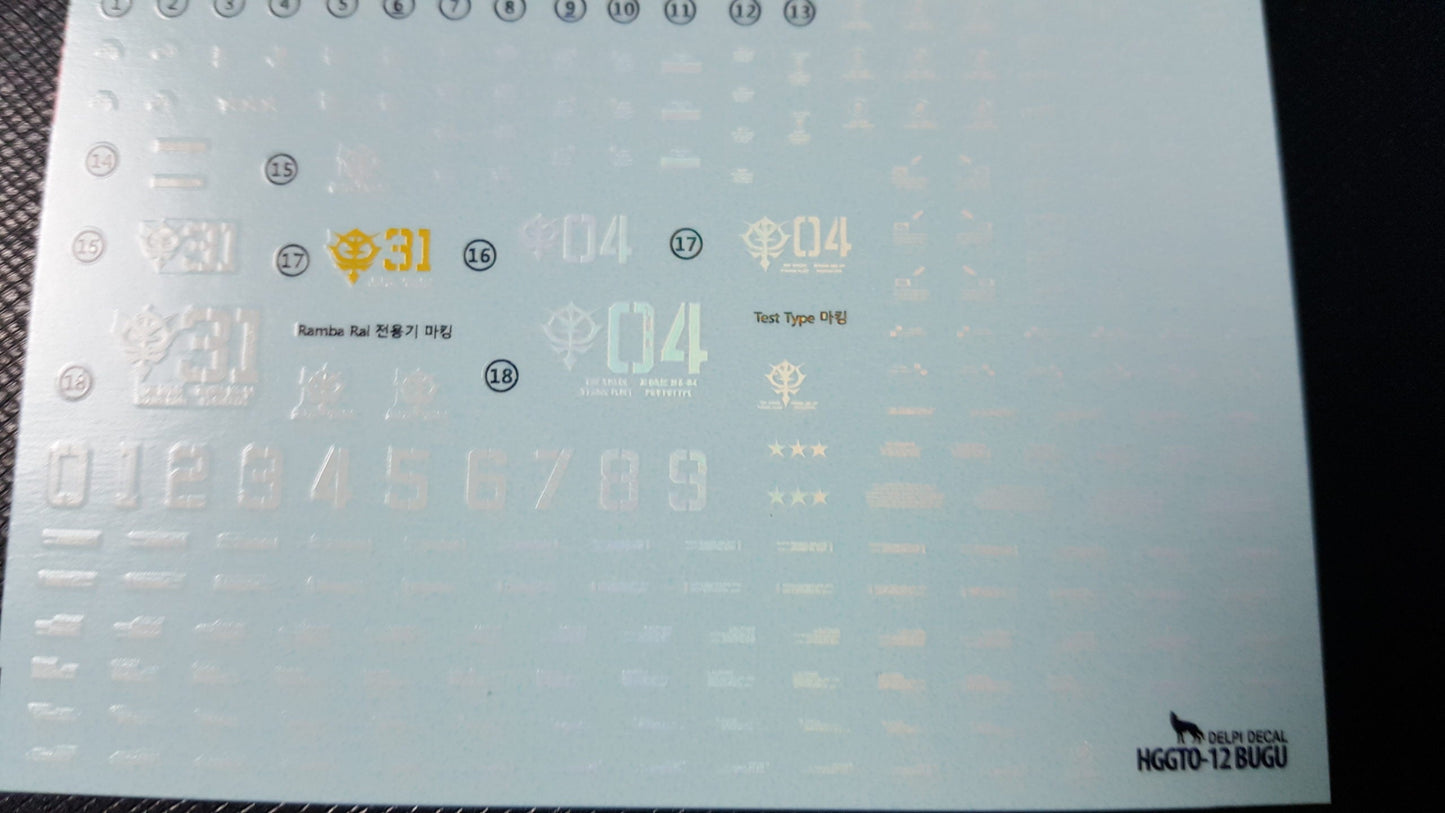 HG The Origin BUGU HOLO WATER DECAL
