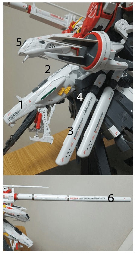 MG PLAN303E DEEP STRIKER WATER DECAL (BLUE)
