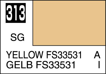 C313 Semi Gloss Yellow FS33531 10ml, GSI Mr. Color