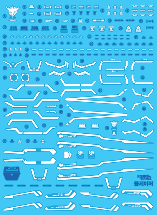 RG OO QAN[T] Full Saber WATER DECAL