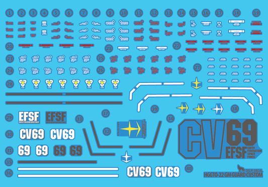 HGGTO 22 GM GUARD CUSTOM WATER DECAL