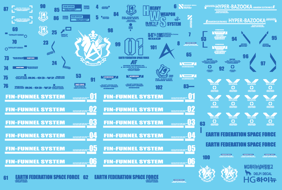 HG RX-93 Hi Nu WATER DECAL