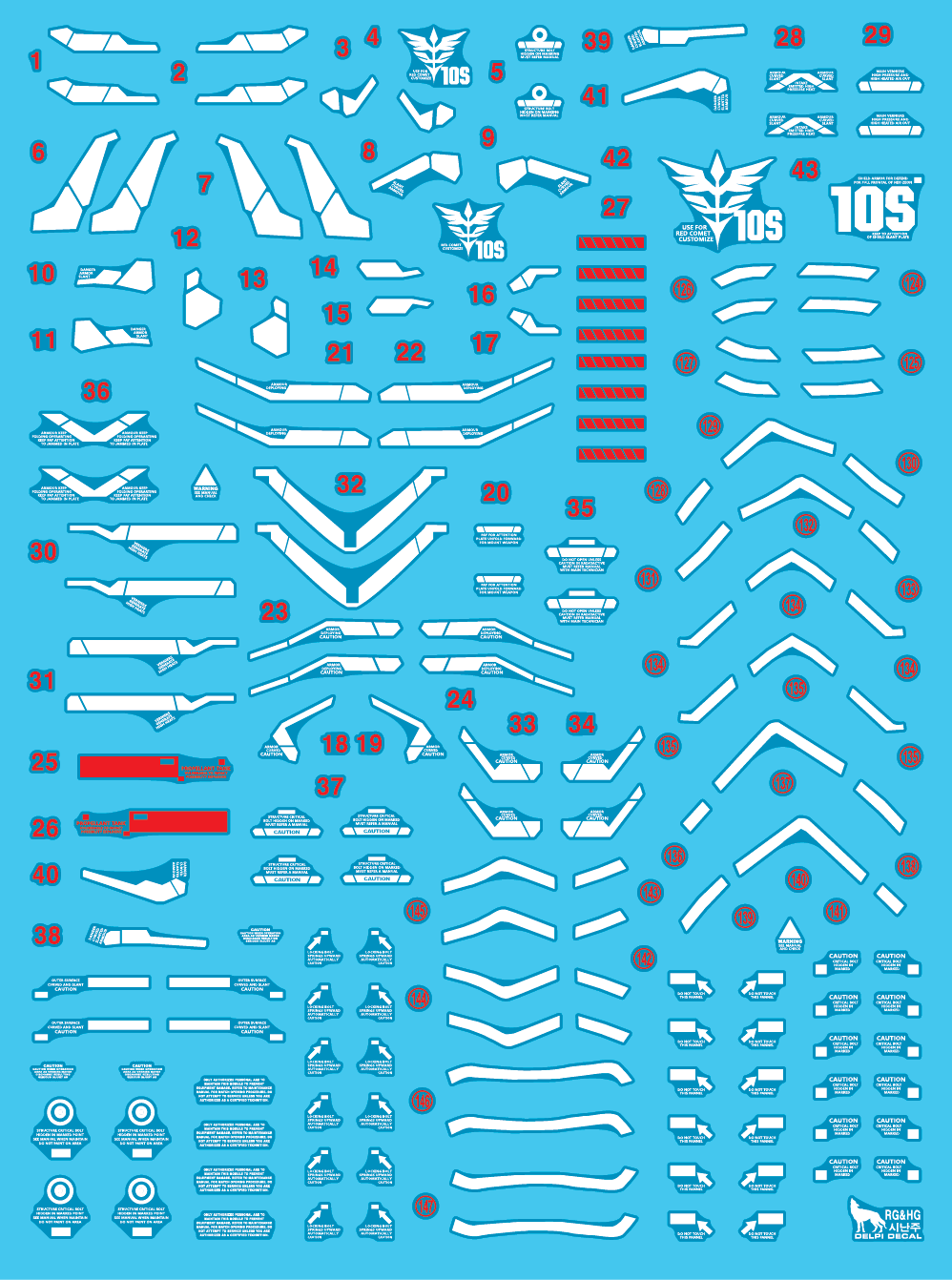 RG HG SINANJU WHITE WATER DECAL