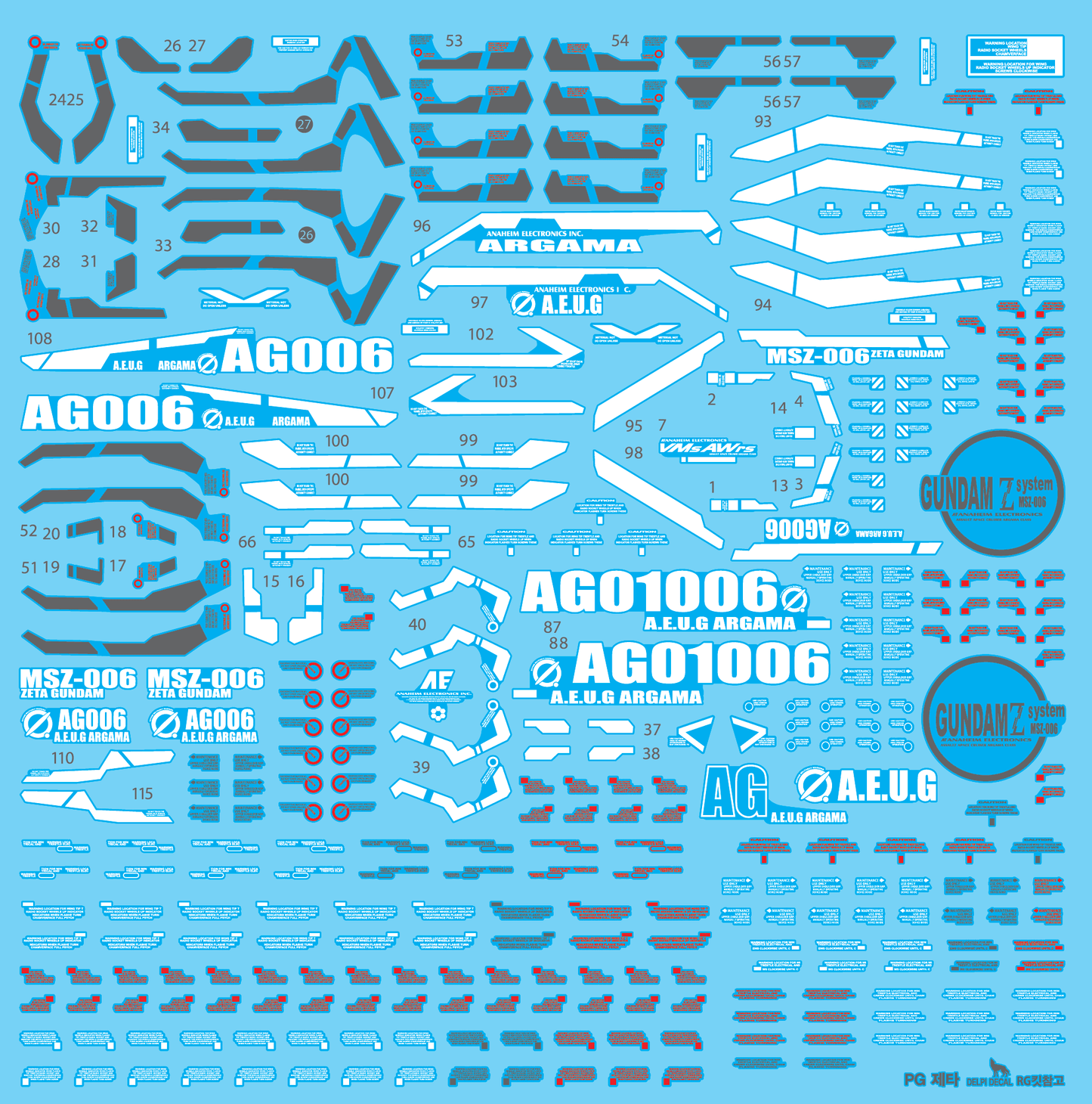 PG ZETA WATER DECAL